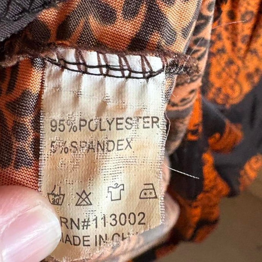 India Boutique Brown Maxi Dress with Orange Medallion Print - Picture 5 of 8